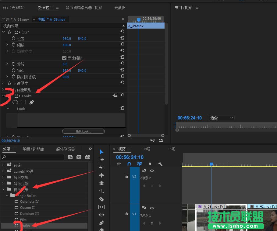 premiere如何使用looks插件