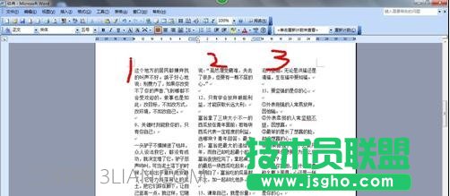 word文件如何進行分欄
