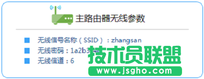 記錄主路由器的無線參數