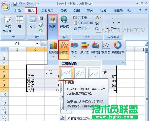 excel2007如何插入圖表標簽