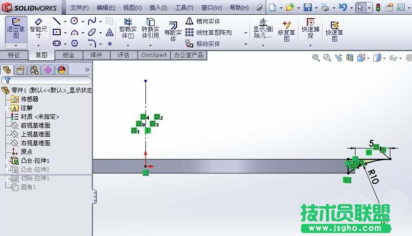 solidworks成型工具怎么創建敲落孔