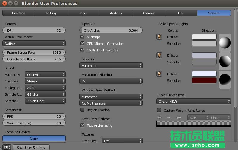 Blender2.7.8中文顯示框框亂碼怎么解決