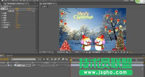 AE怎么制作圣誕節下雪動畫