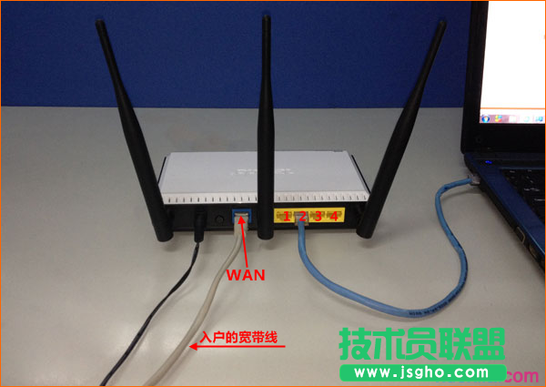 寬帶是寬帶網線接入時，路由器正確連接方式