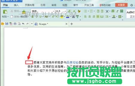 wps文字如何設置下沉效果
