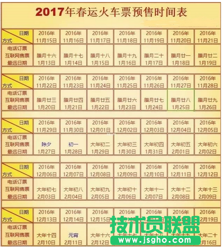 2017春運時間公布可買什么時候的票 三聯