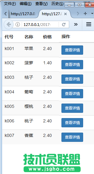 bootstrap響應式表格實例教程