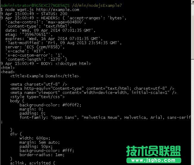 Node.js發(fā)送HTTP客戶端請(qǐng)求并顯示響應(yīng)結(jié)果的方法示例 三聯(lián)