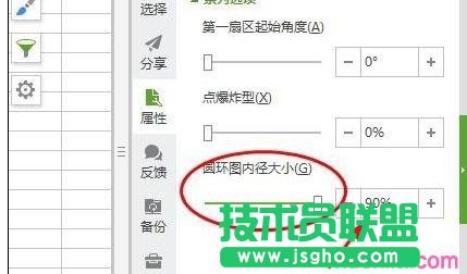WPS表格怎么制作百分百環形圖
