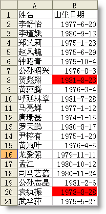 WPS表格利用條件格式制作生日提醒教程