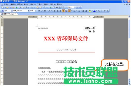 WPS正確編輯公文內容教程