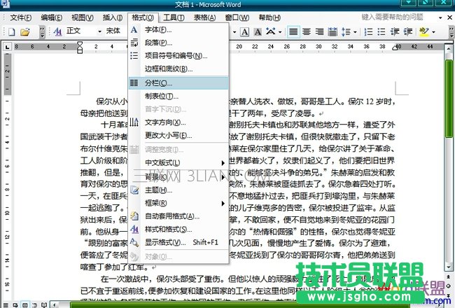 word分欄怎么設(shè)置 三聯(lián)