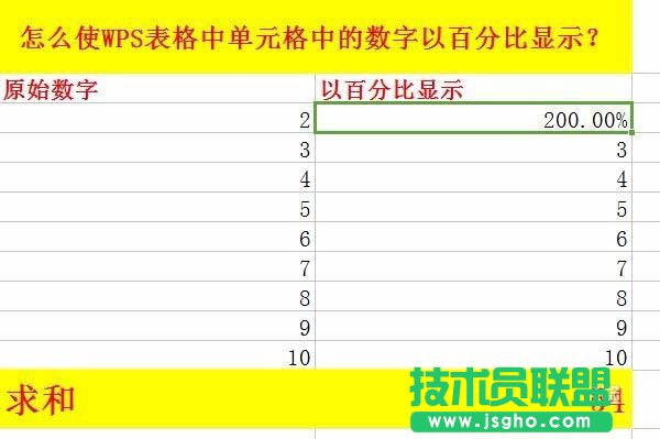 WPS表格中的數(shù)據(jù)怎么以百分比顯示?