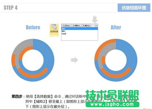 使用Excel仿旋轉按鈕圓環(huán)圖的方法