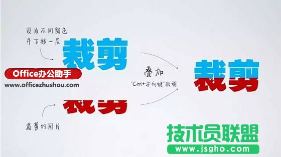 使用PPT的裁剪功能制作&ldquo;雙色字&rdquo;效果