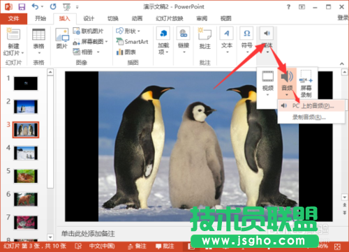 在PowerPoint2013中給相冊添加音樂的詳細講解