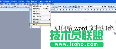 word2003文檔怎么加密  三聯
