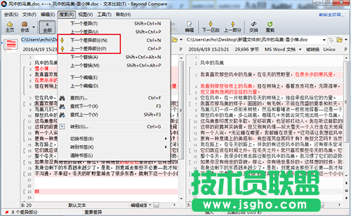 Beyond Compare 4文本比較搜索功能介紹 三聯