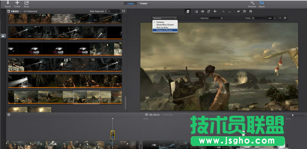 怎么制作imovie兩個視頻畫中畫