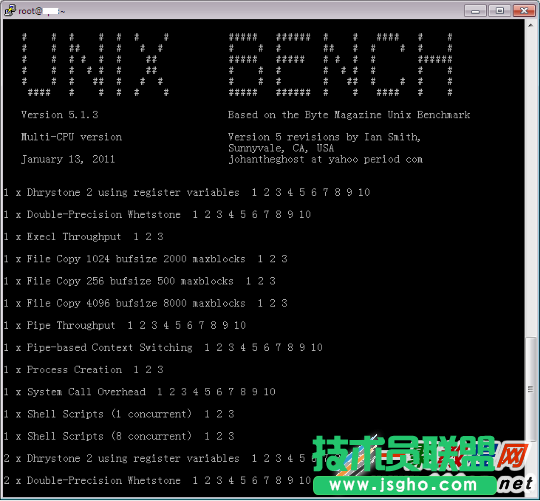 linux中利用UnixBench進行性能測試 三聯