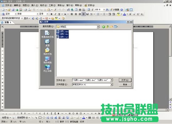 利用WPS將txt,doc,wps合并為一個 三聯