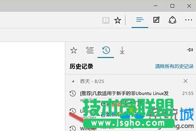 Windows10系統清除Edge瀏覽器歷史記錄的步驟3
