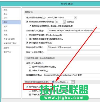word2013如何進行內嵌字體