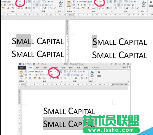 word設小型大寫字母small capitals