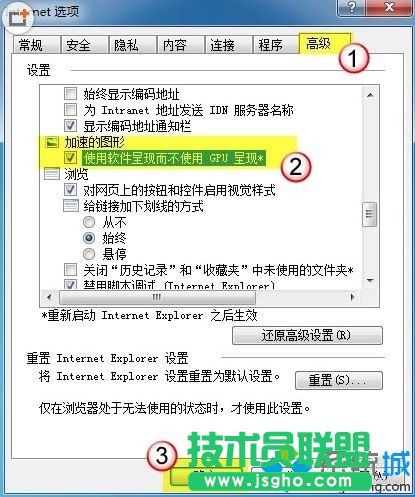 win10下IE9瀏覽器打開網(wǎng)頁(yè)出現(xiàn)白屏的解決步驟7