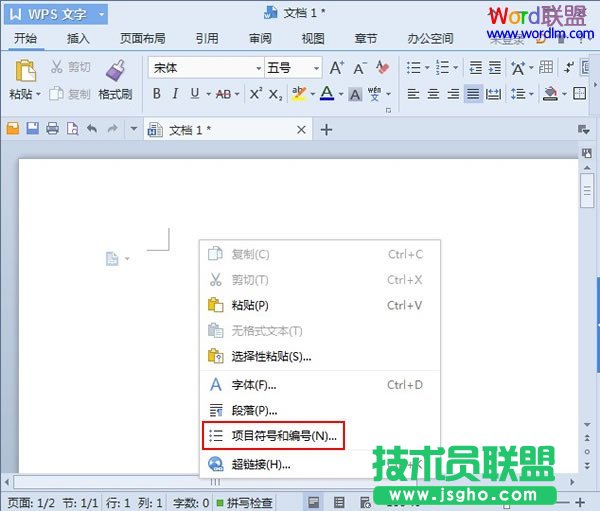 WPS文字2013項目符號的插入 三聯