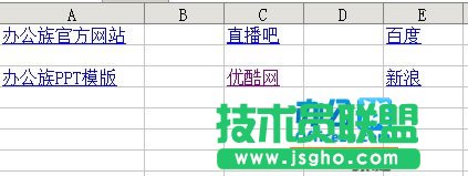 巧用WPS表格制作小型網(wǎng)址導(dǎo)航