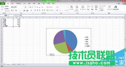 Excel中如何簡單快速的插入餅圖