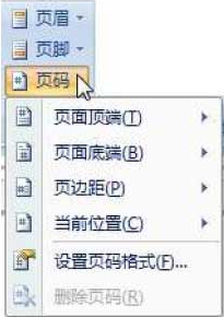 &ldquo;頁碼&rdquo;設置