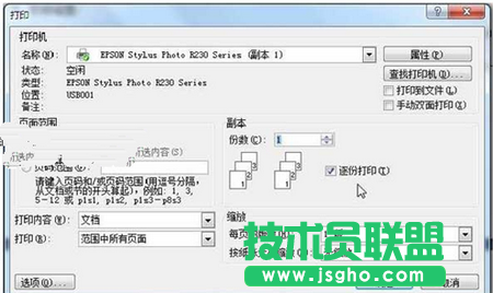 圖7 &ldquo;打印&rdquo;對話框