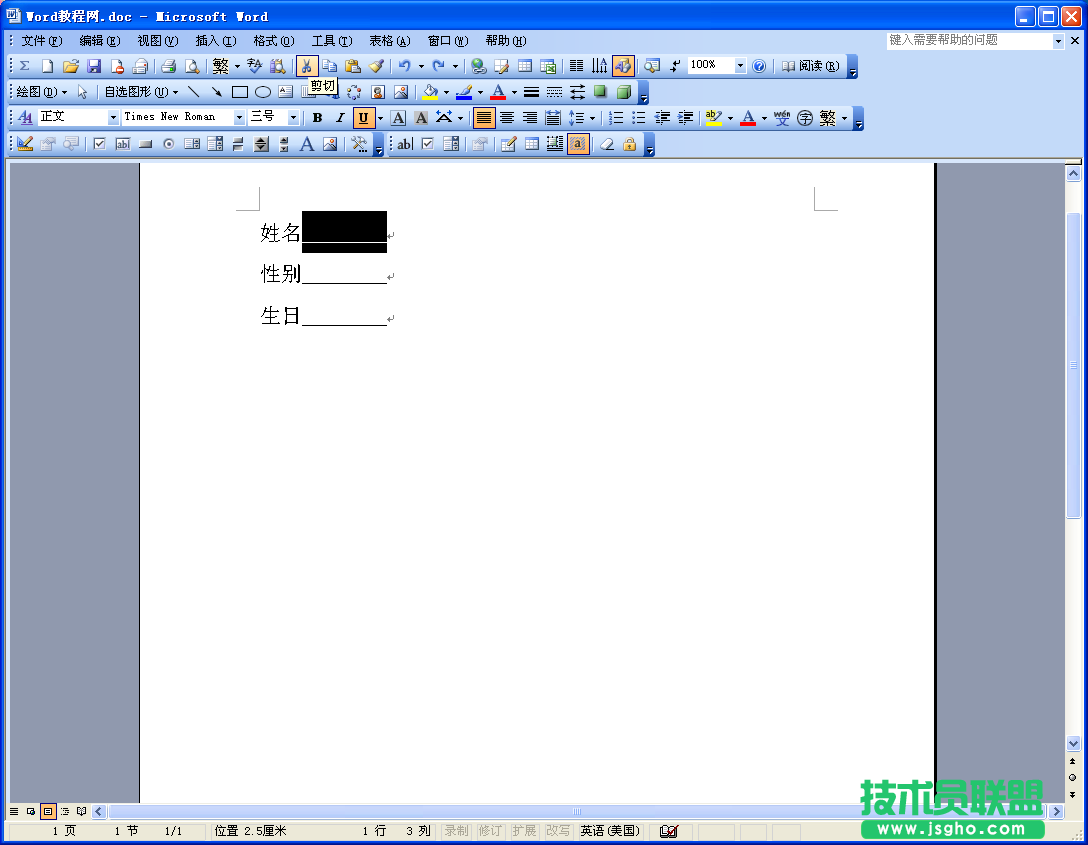 巧用窗體域 讓W(xué)ord文檔受保護(hù)不被刪除 - 選擇&ldquo;文字型窗體域&rdquo;