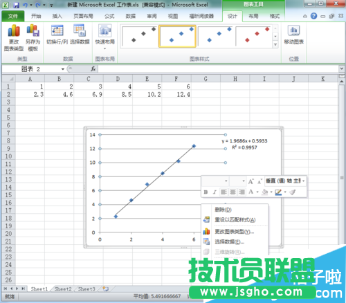 Excel表格回歸直線怎么制作