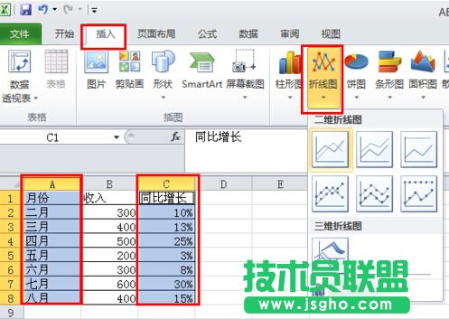 怎樣制作excel2010圖表之折線圖