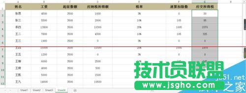 Excel表格怎么計算工資所得稅？