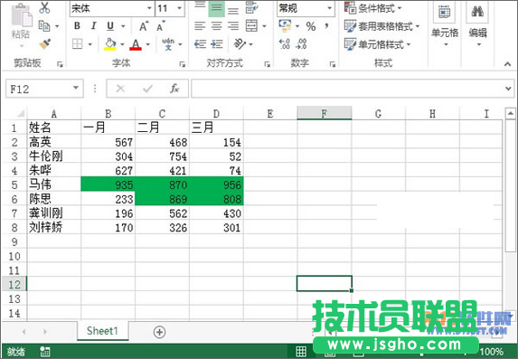 Excel2013教程 如何顯示某數字范圍的單元格