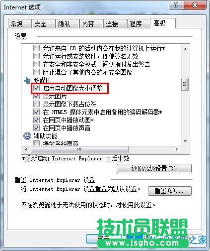 Win7系統下IE瀏覽器如何設置自動調整圖像大小?