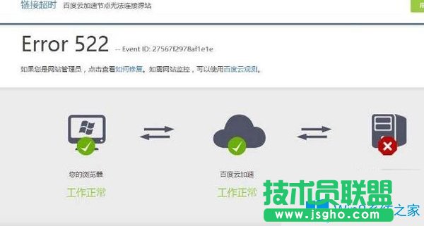 Win7系統中打開網頁提示Error 522怎么辦?